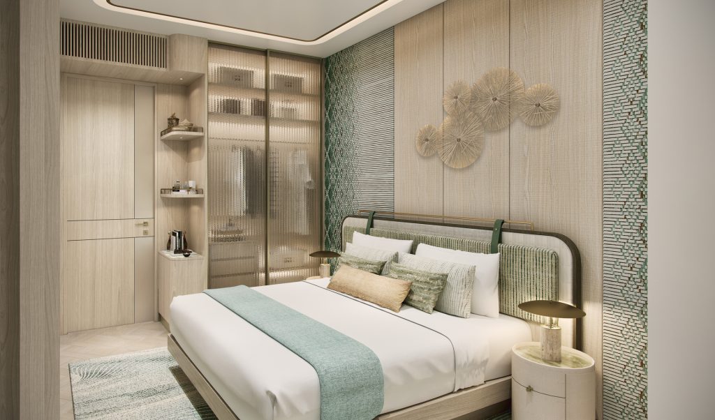Phòng ngủ trong căn hộ 3 ngủ tại Sun Feliza Suites Xuân Thủy